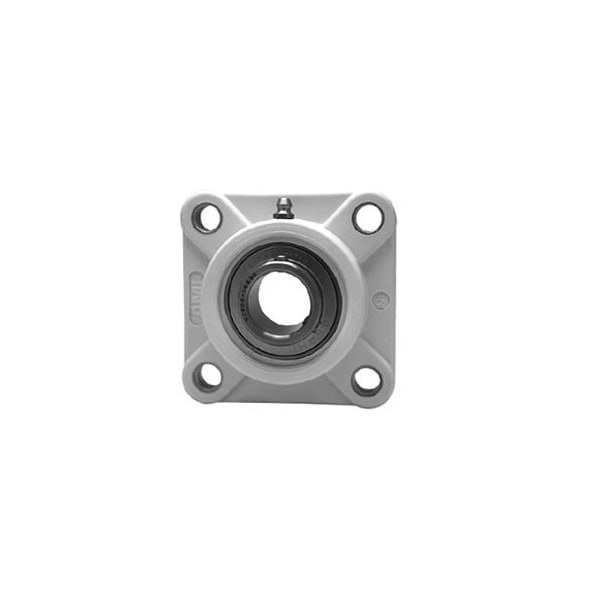 SINGLE ROW BALL BEARING - 1 KANIGEN SET SCREW WHITE 4-BOLT FLANGE